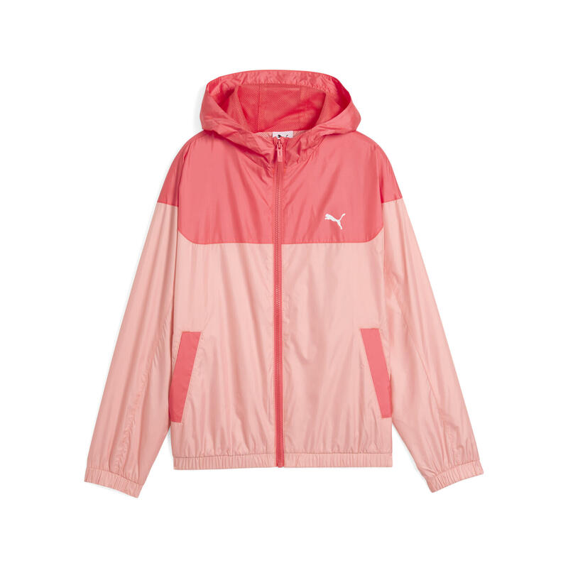 Mesh Lined Windbreaker Youth PUMA Pink Fruit