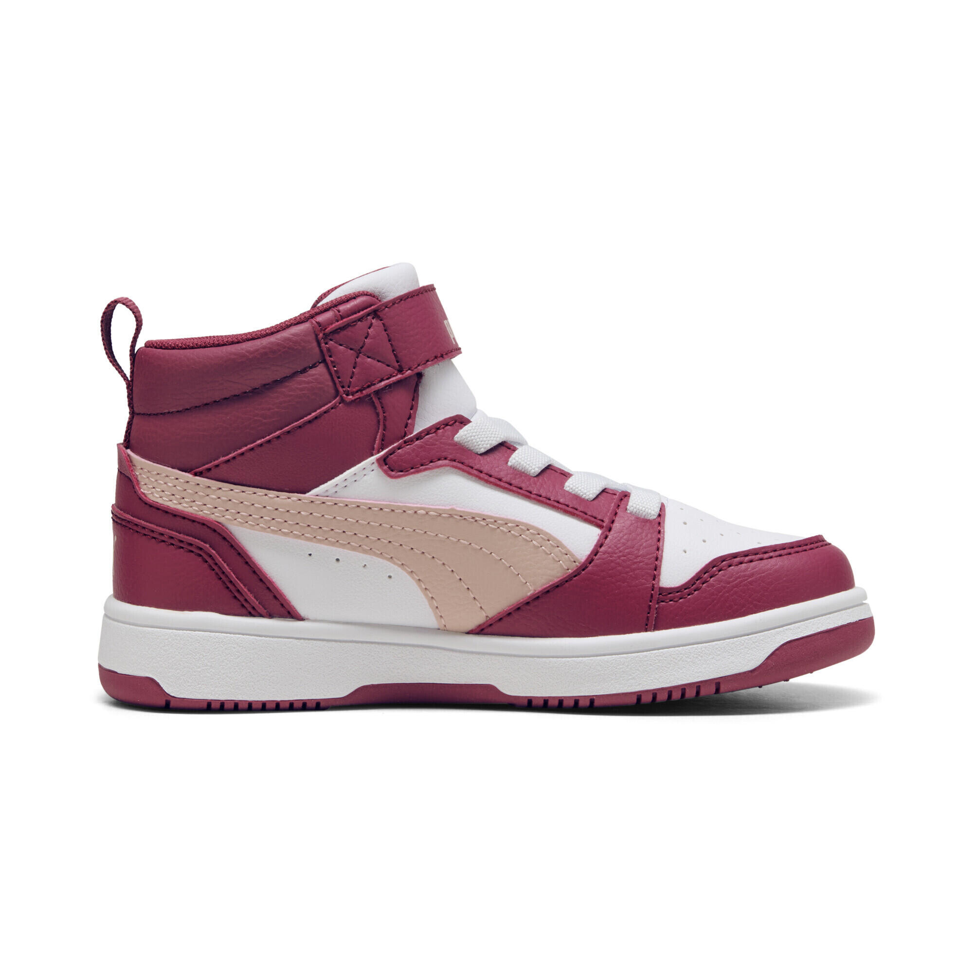 Rebound V6 Mid Sneakers Kinder PUMA Port Rose Quartz White Red Pink 7/7