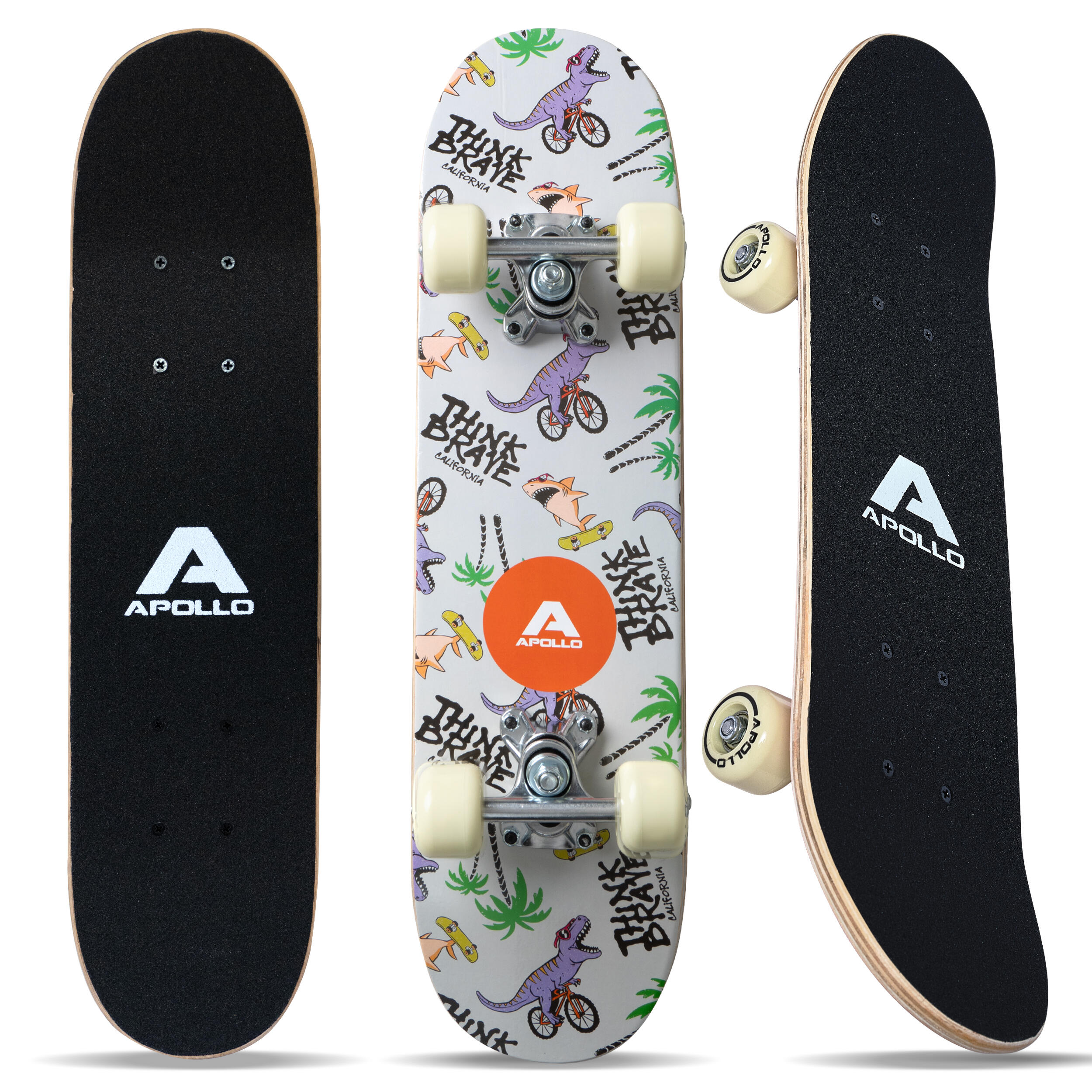 APOLLO Kinderen Skateboard, met ABEC 3 Lagers, Aluminium Assen, Verschillende Designs