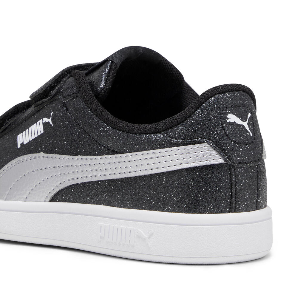 Dziecięce sneakersy Smash 3.0 Glitz Glam PUMA Black Silver White Metallic
