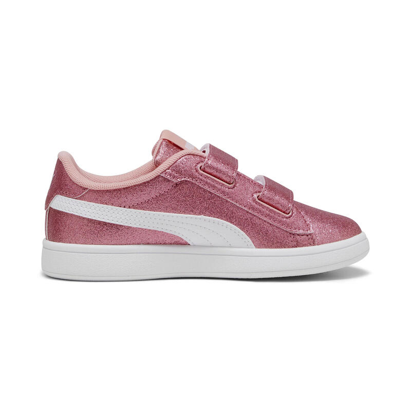 Dziecięce sneakersy Smash 3.0 Glitz Glam PUMA Peach Smoothie White Pink