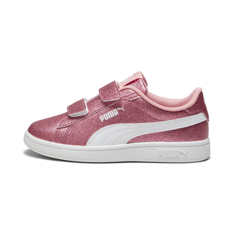 Dziecięce sneakersy Smash 3.0 Glitz Glam PUMA Peach Smoothie White Pink