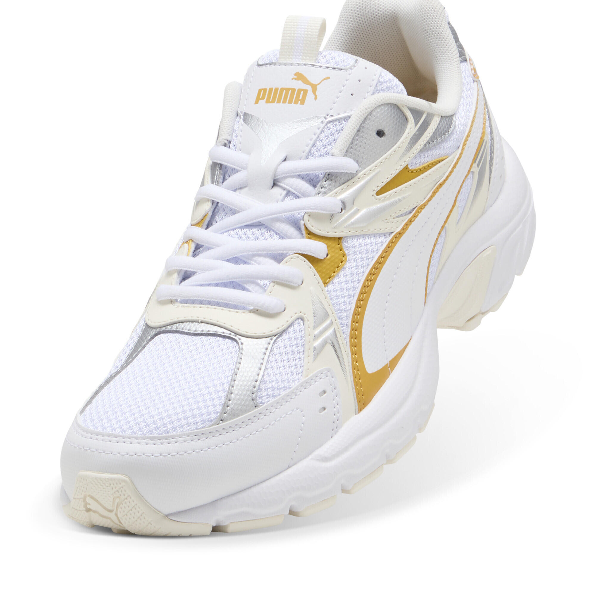 Sneaker Milenio Tech PUMA White Archive Gold Warm Yellow 6/7