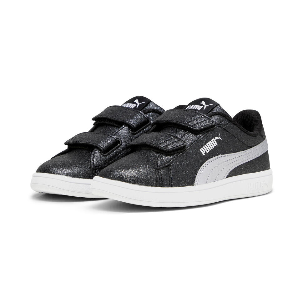 Dziecięce sneakersy Smash 3.0 Glitz Glam PUMA Black Silver White Metallic