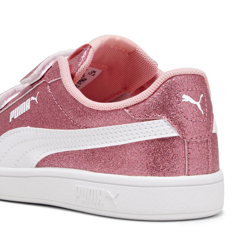Dětské běh boty Smash 3.0 Glitz Glam PUMA Peach Smoothie White Pink