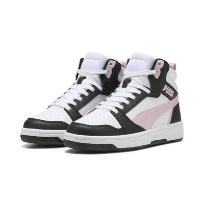 Zapatillas Rebound PUMA White Black Mauve Mist Pink