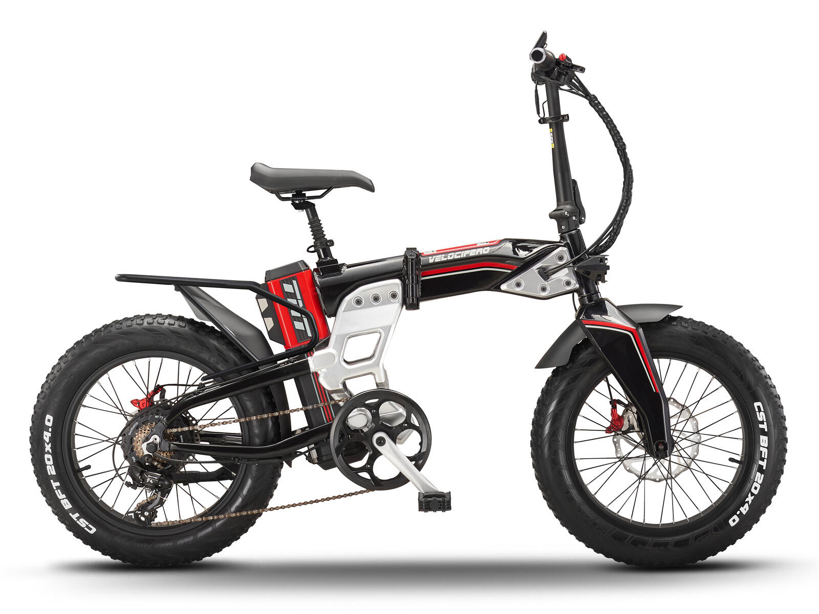 VILLETTE Velocifero TNT vouw-fatbike zwart 20 inch 624Wh