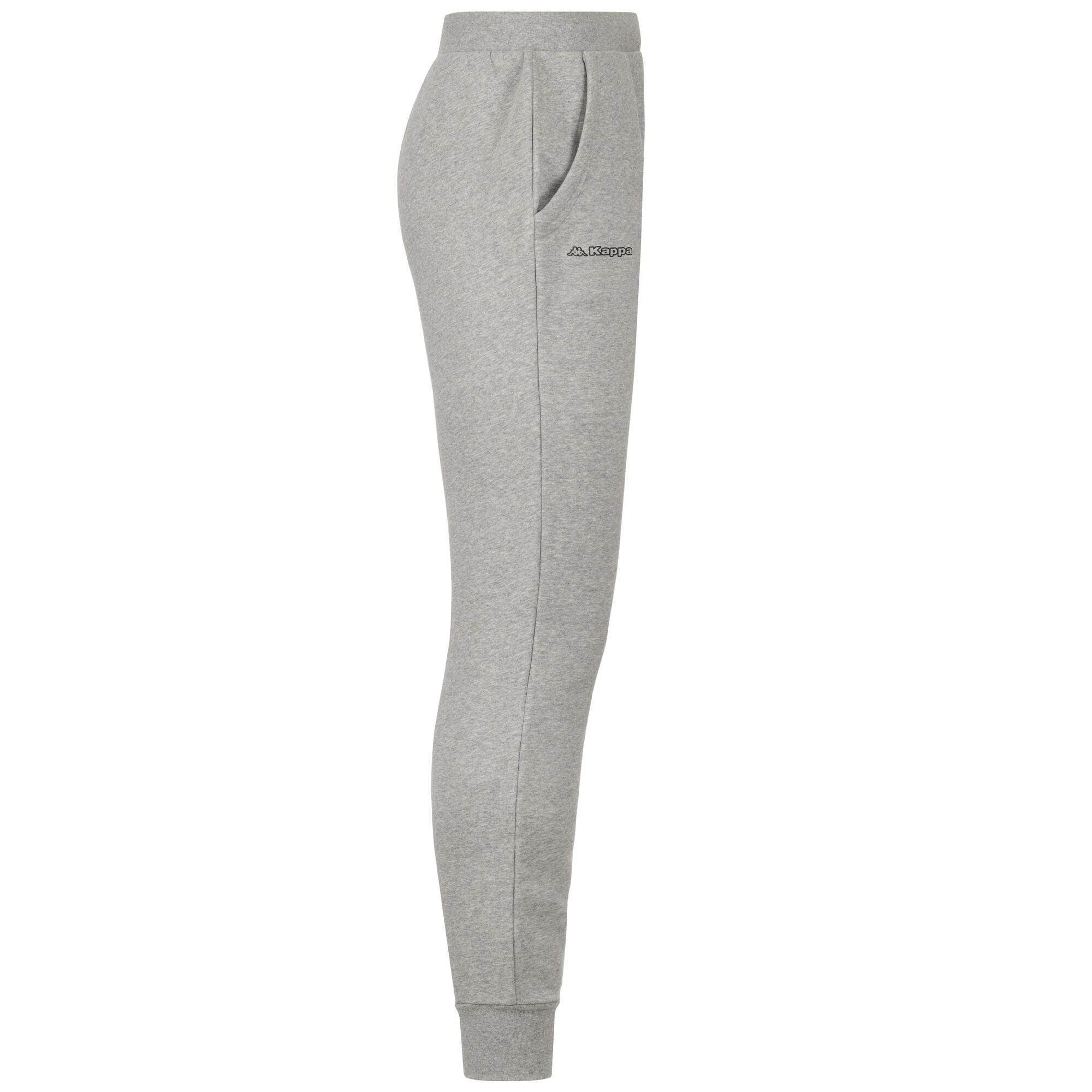 Pantaloni tuta da uomo in cotone grigio da sportivo/a 2/4