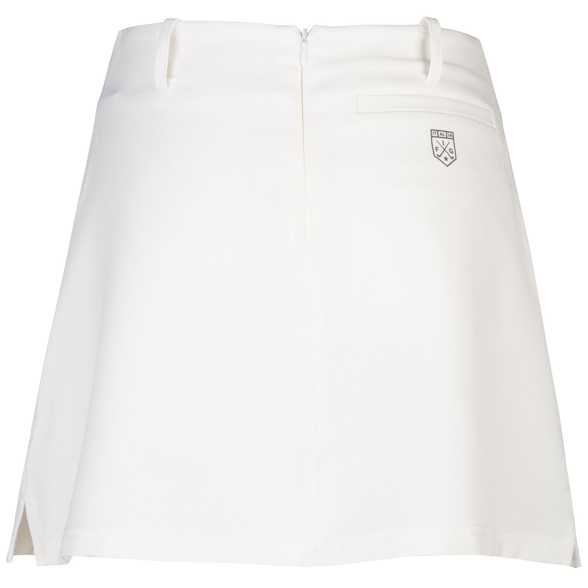 Gonna corta da donna in nylon bianco da golf 3/5