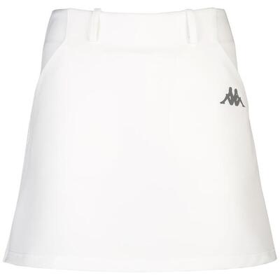 Gonna corta da donna in nylon bianco da golf