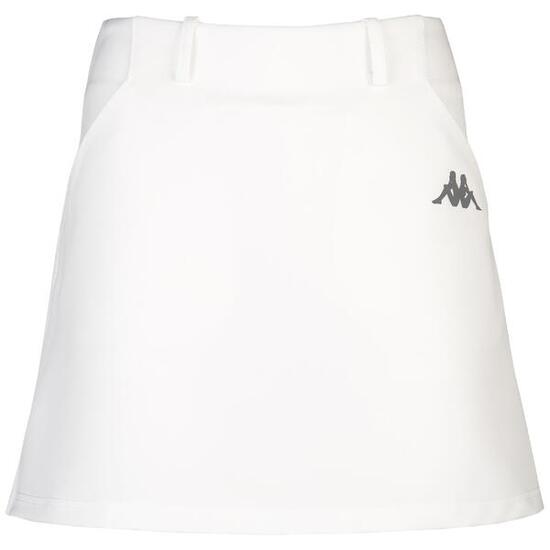 Gonna corta da donna in nylon bianco da golf