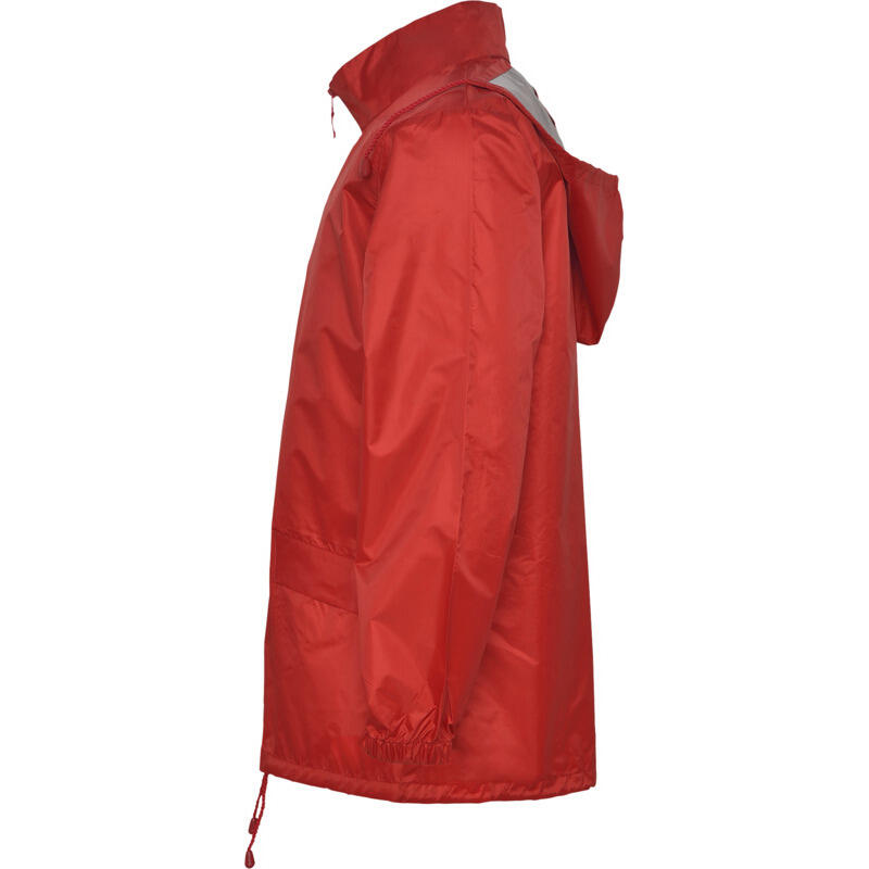 Chaqueta Impermeable Escocia de Ligero para Adultos Unisex Rojo 3/4