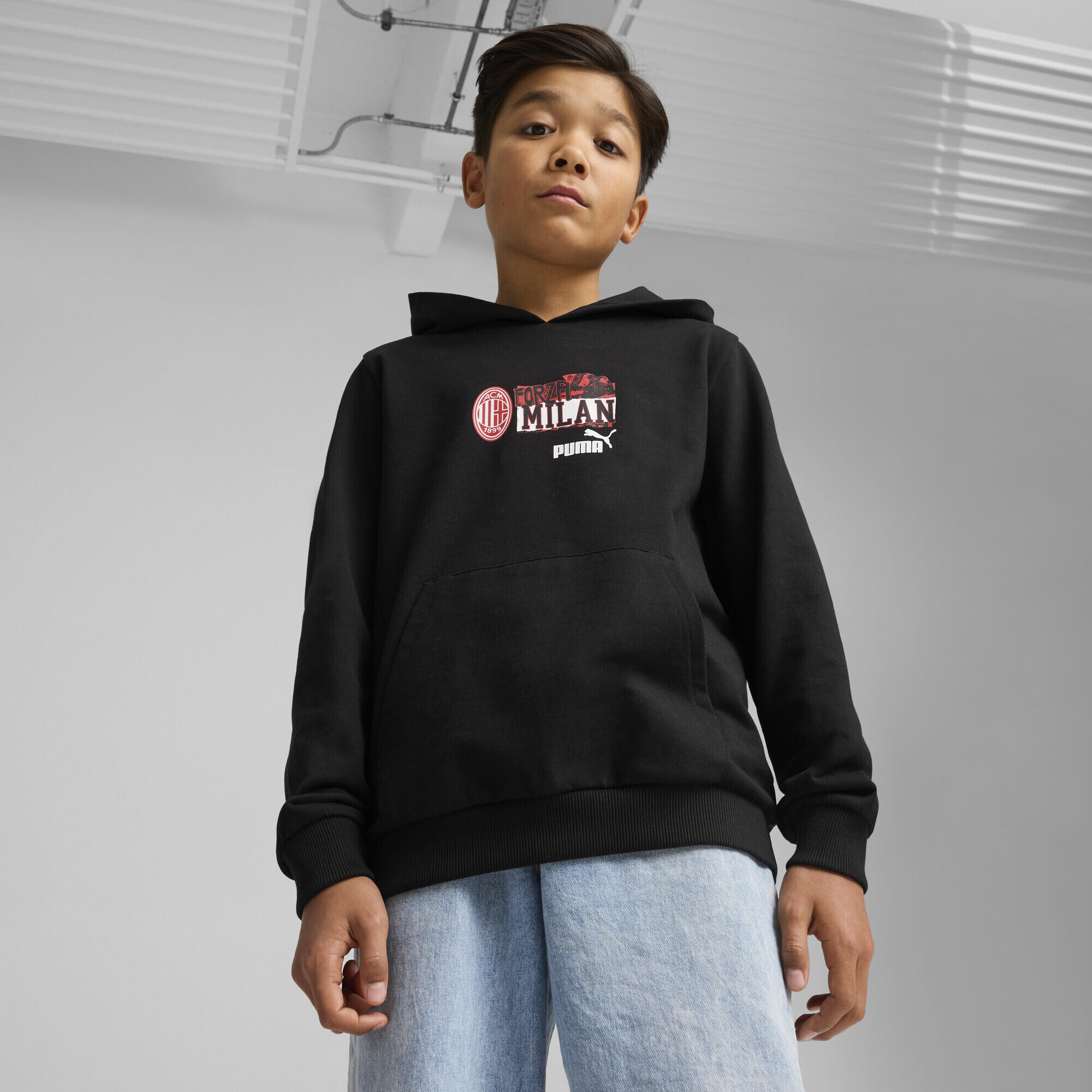 Hoodie ftblNRGY AC Milan Enfant et Adolescent PUMA Black For All Time Red 2/7
