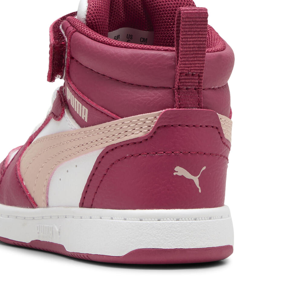 PUMA Rebound V6 Mid Toddlers' Sneakers PUMA Port Rose Quartz White Red Pink