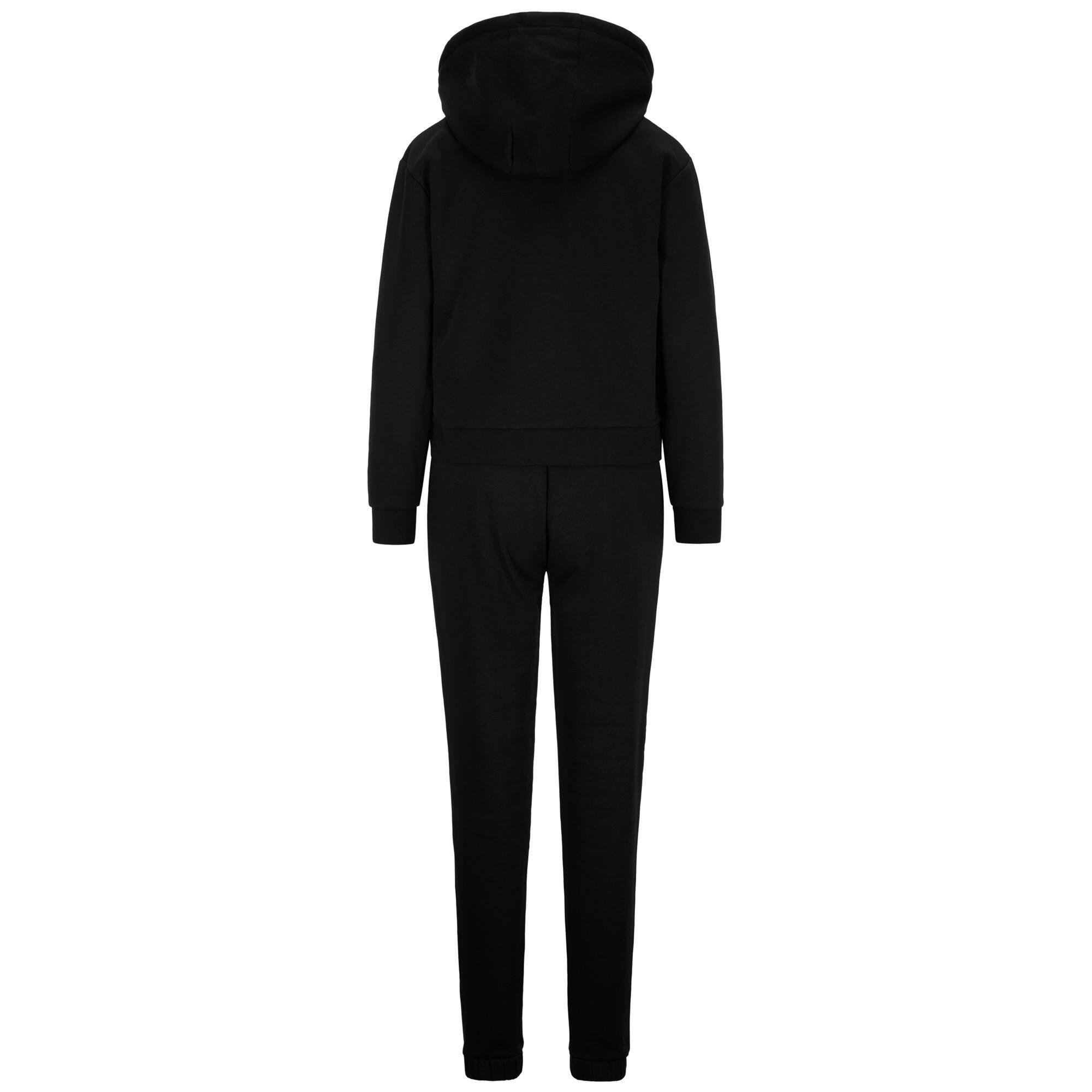 Tuta da donna in cotone nero da sportivo 3/5