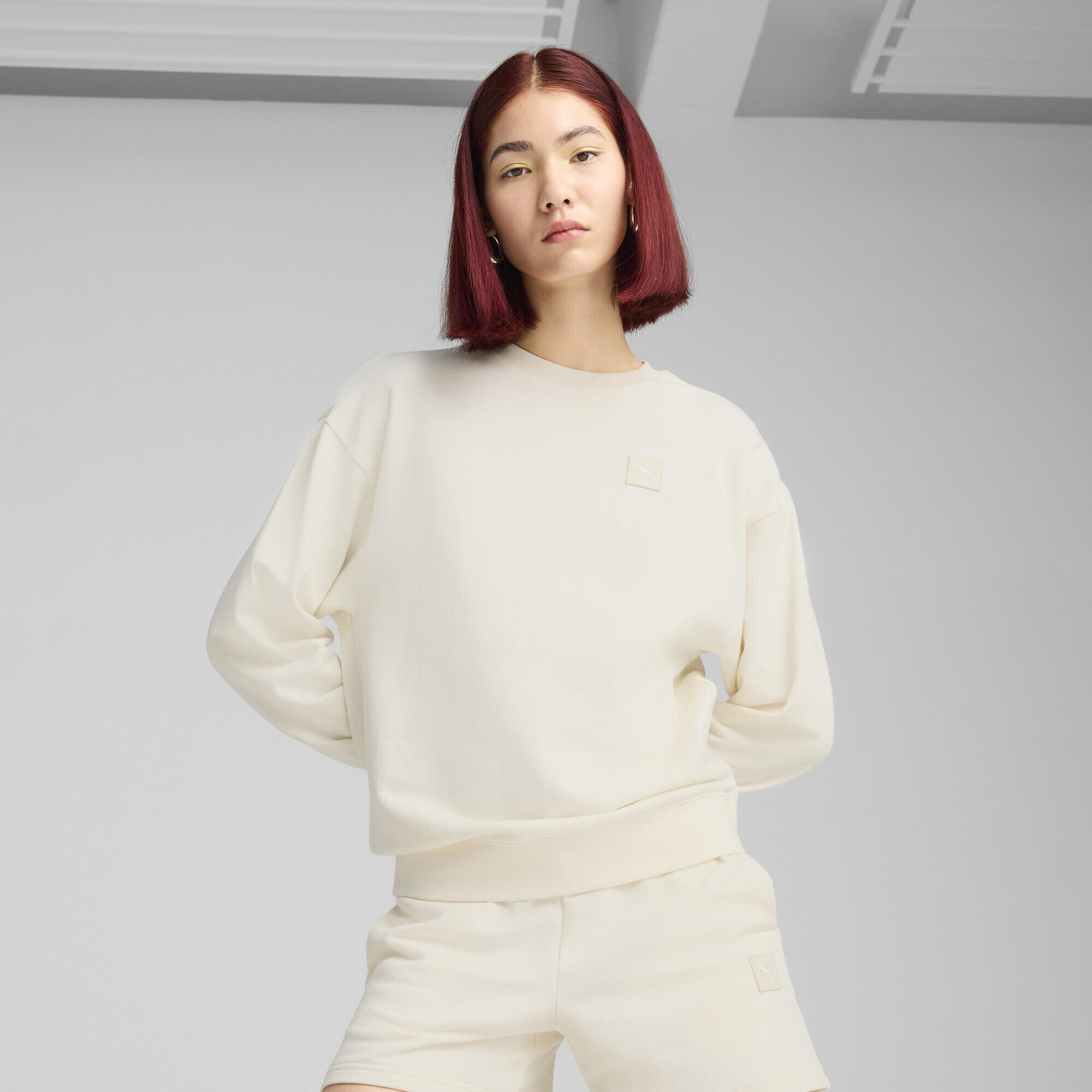 ESS ELEVATED Bequemer Crewneck Damen PUMA No Dye Color Mix 2/7