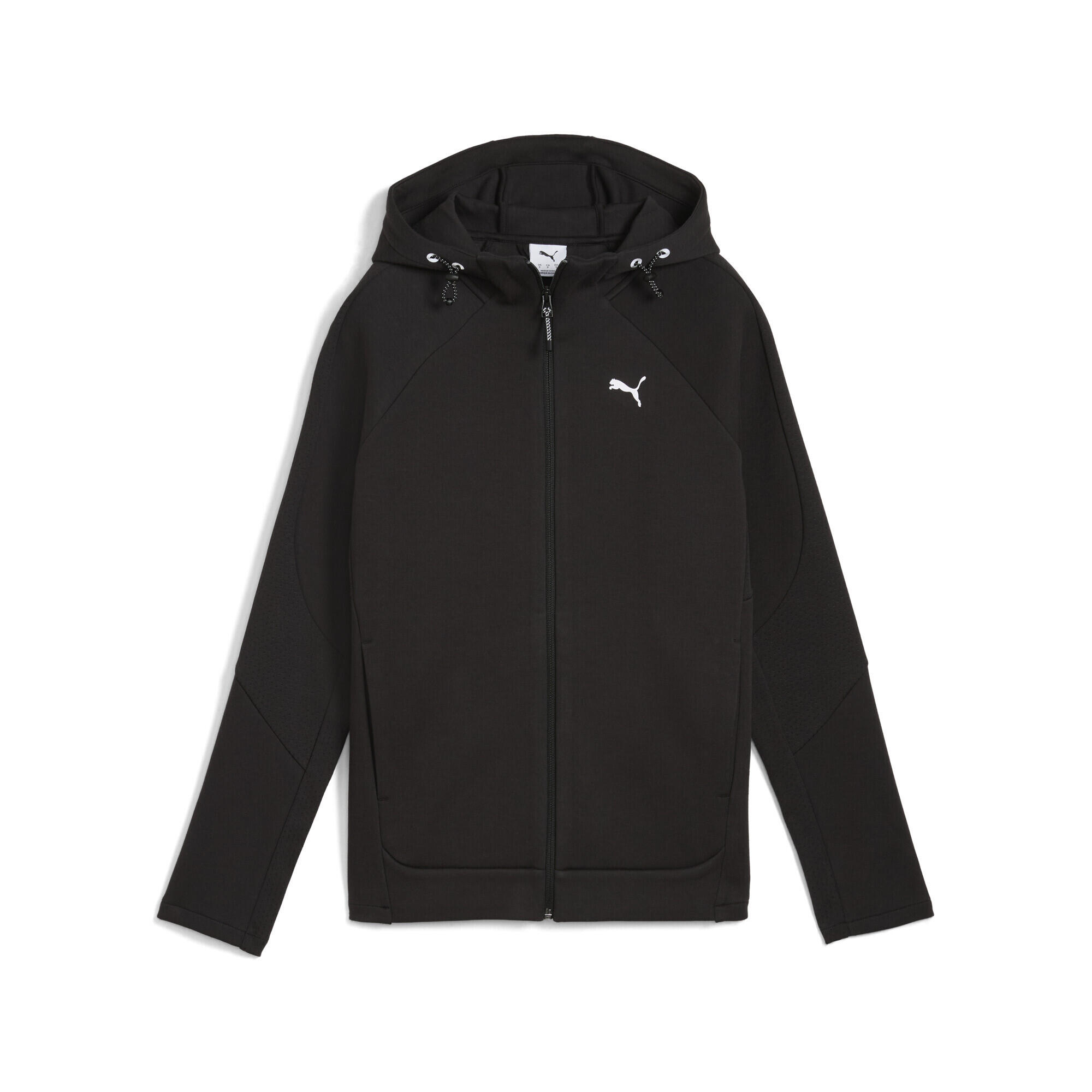 PUMA Felpa con zip integrale e cappuccio EVOSTRIPE da donna PUMA Black