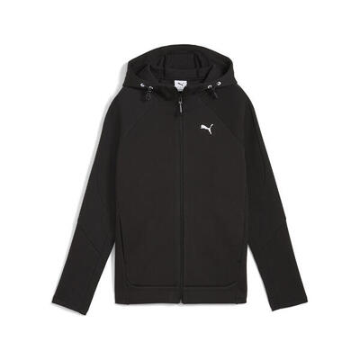 Evostripe hoodie met volledige rits voor dames puma black