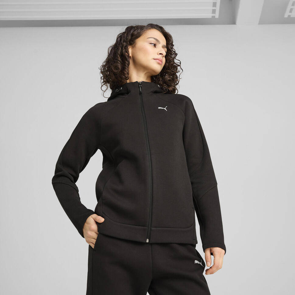 Damska rozpinana bluza z kapturem EVOSTRIPE PUMA Black