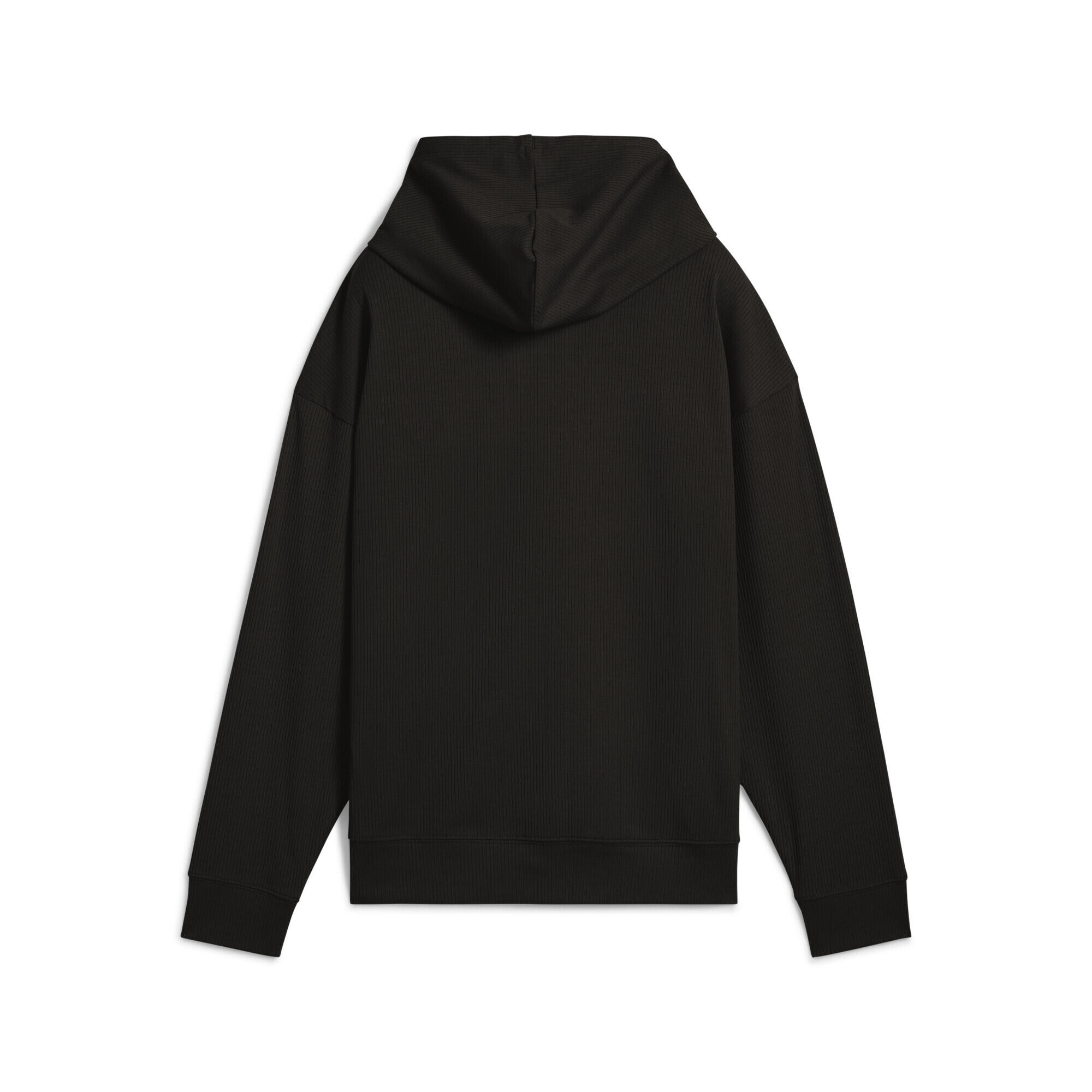 Hoodie côtelé confort ESS ELEVATED Femme PUMA Black 7/7