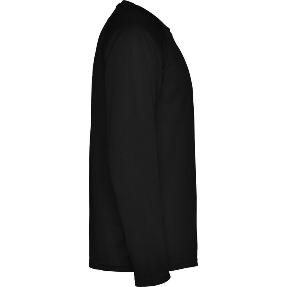 Childrens/Kids Montecarlo LongSleeved Sports TShirt (Solid Black) 3/4