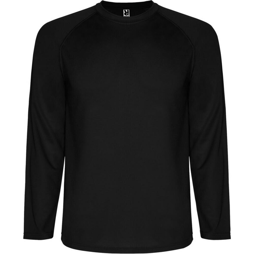 ROLY Childrens/Kids Montecarlo LongSleeved Sports TShirt (Solid Black)