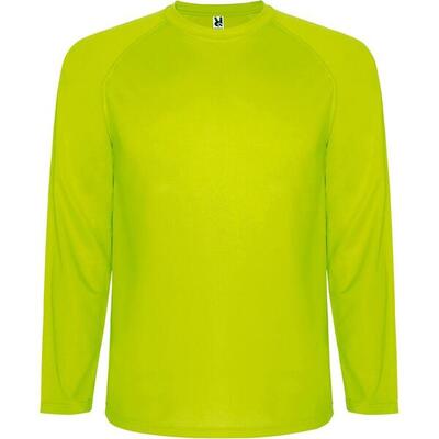 Maglietta Sportiva Manica Lunga Bambini Roly Montecarlo Nero Tinta Unita