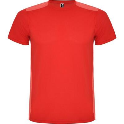 Maglietta Sportiva Maniche Corte Adulto Unisex Roly Detroit Nero Tinta Unita