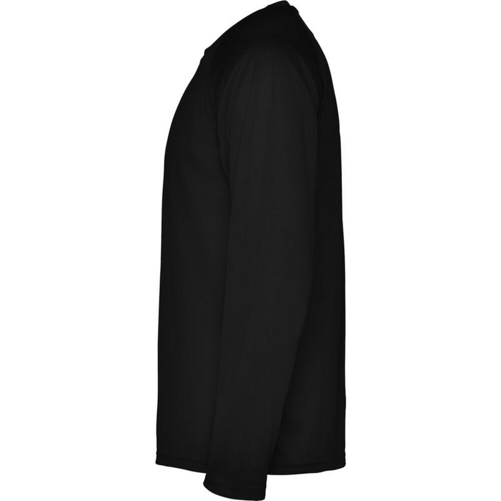 Childrens/Kids Montecarlo LongSleeved Sports TShirt (Solid Black) 4/4