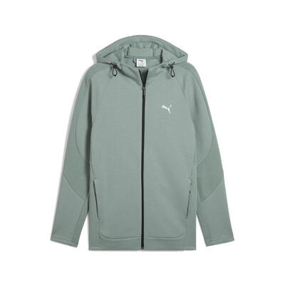 Evostripe hoodie met rits voor heren puma green moon