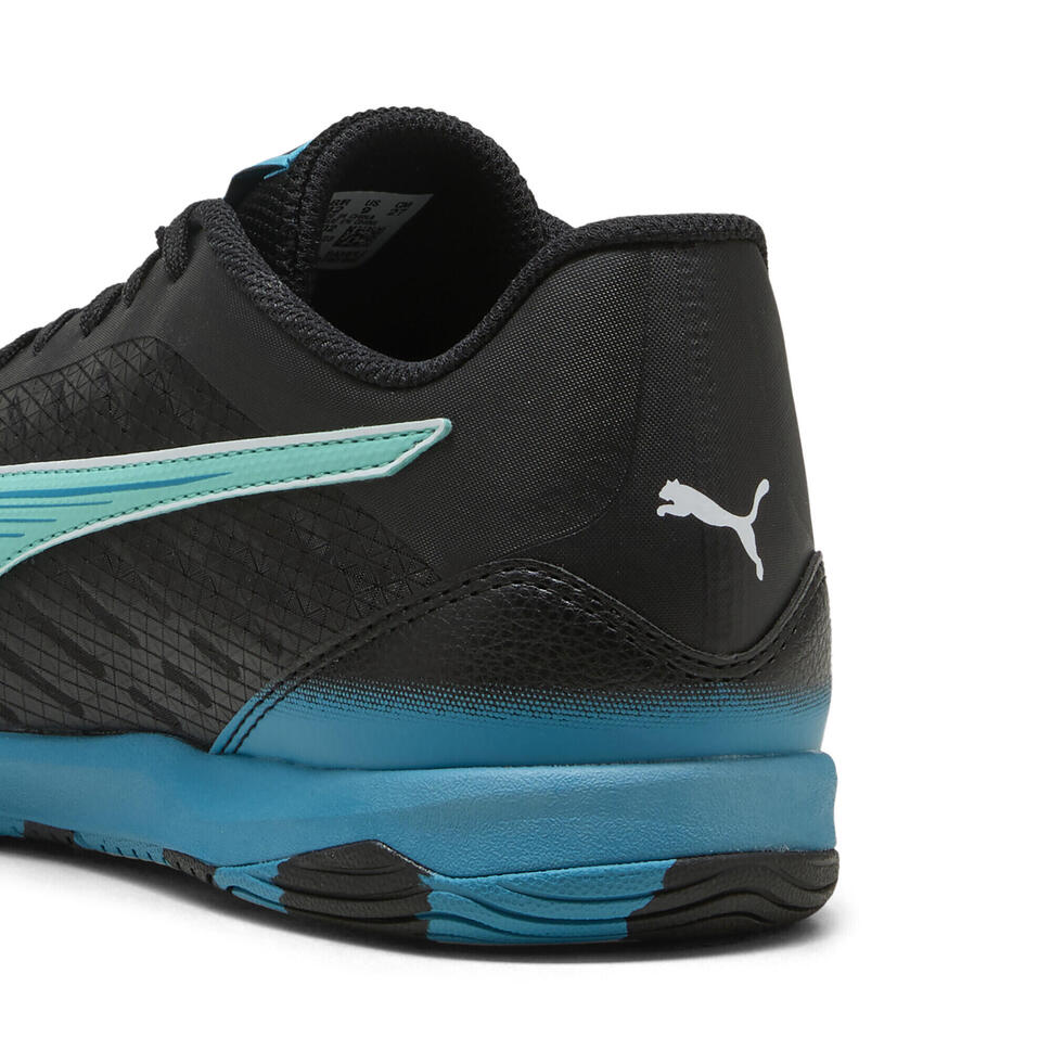 Halowe buty piłkarskie IBERO IV PUMA Black Aquatic Tropical Blue White Green