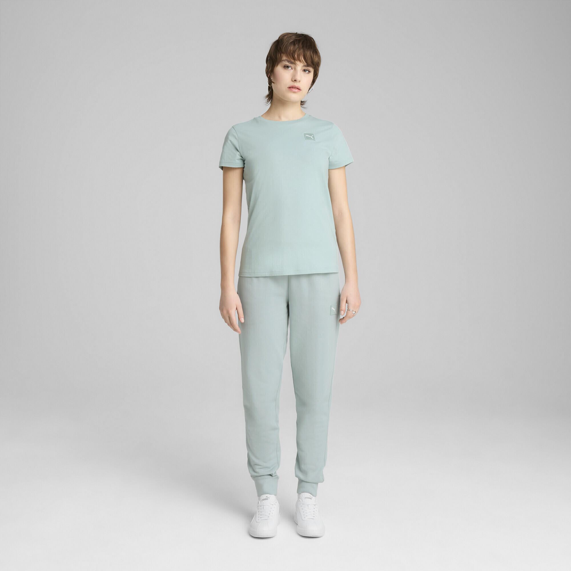T-shirt ESS ELEVATED Femme PUMA Modern Mint Green 5/7
