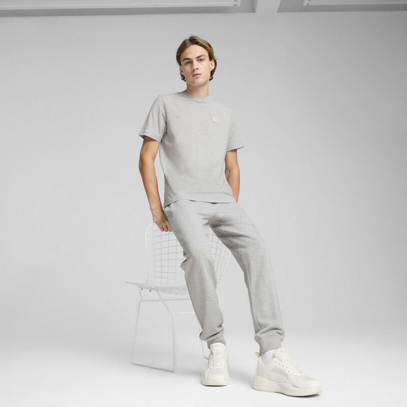Pánské tričko s krátkým rukávem Essentials Elevated PUMA Light Gray Heather