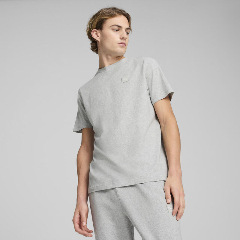Pánské tričko s krátkým rukávem Essentials Elevated PUMA Light Gray Heather