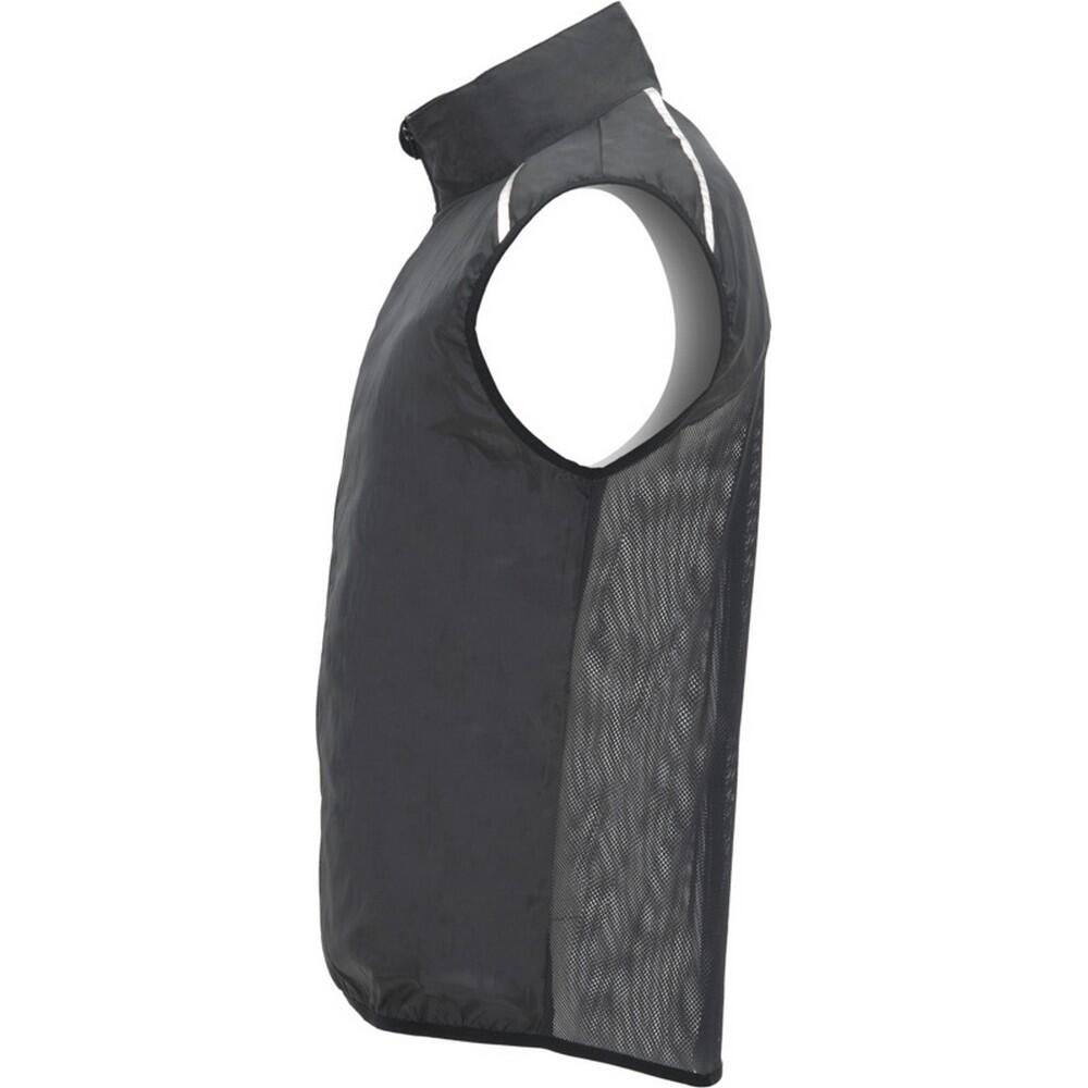 Jannu lichtgewicht hardloop bodywarmer voor volwassenen (Massief zwart) 4/4