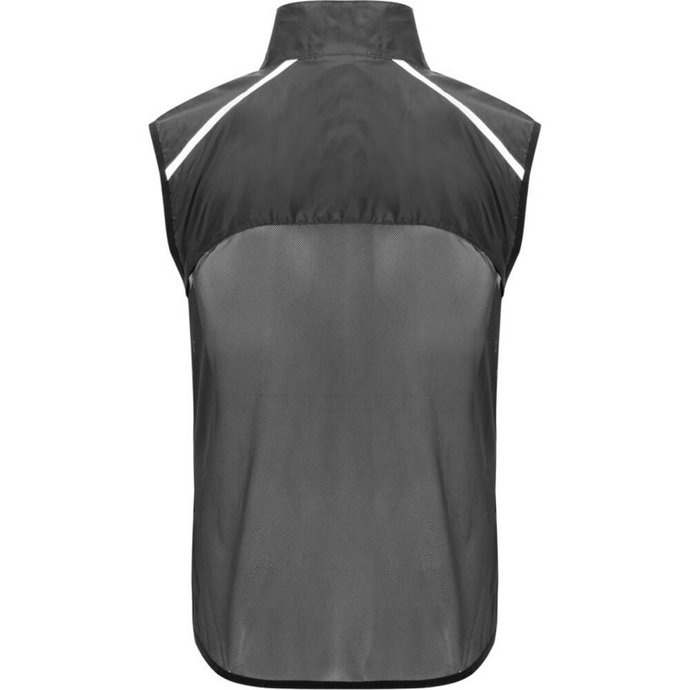 Jannu lichtgewicht hardloop bodywarmer voor volwassenen (Massief zwart) 2/4