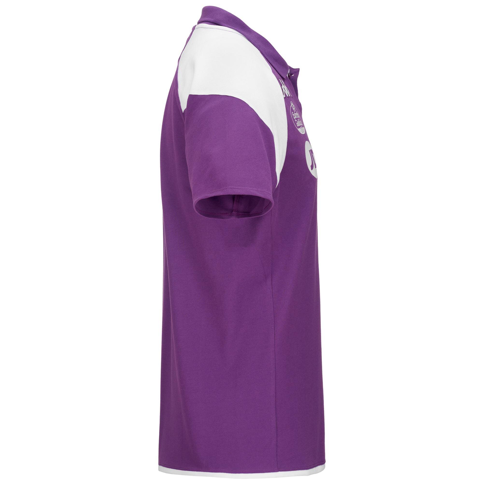 polo maniche corte da uomo in cotone viola da calcio 2/4