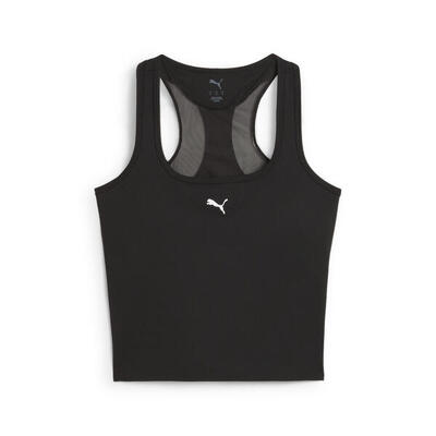Cloudspun mesh 2-in-1-tanktop voor dames puma black