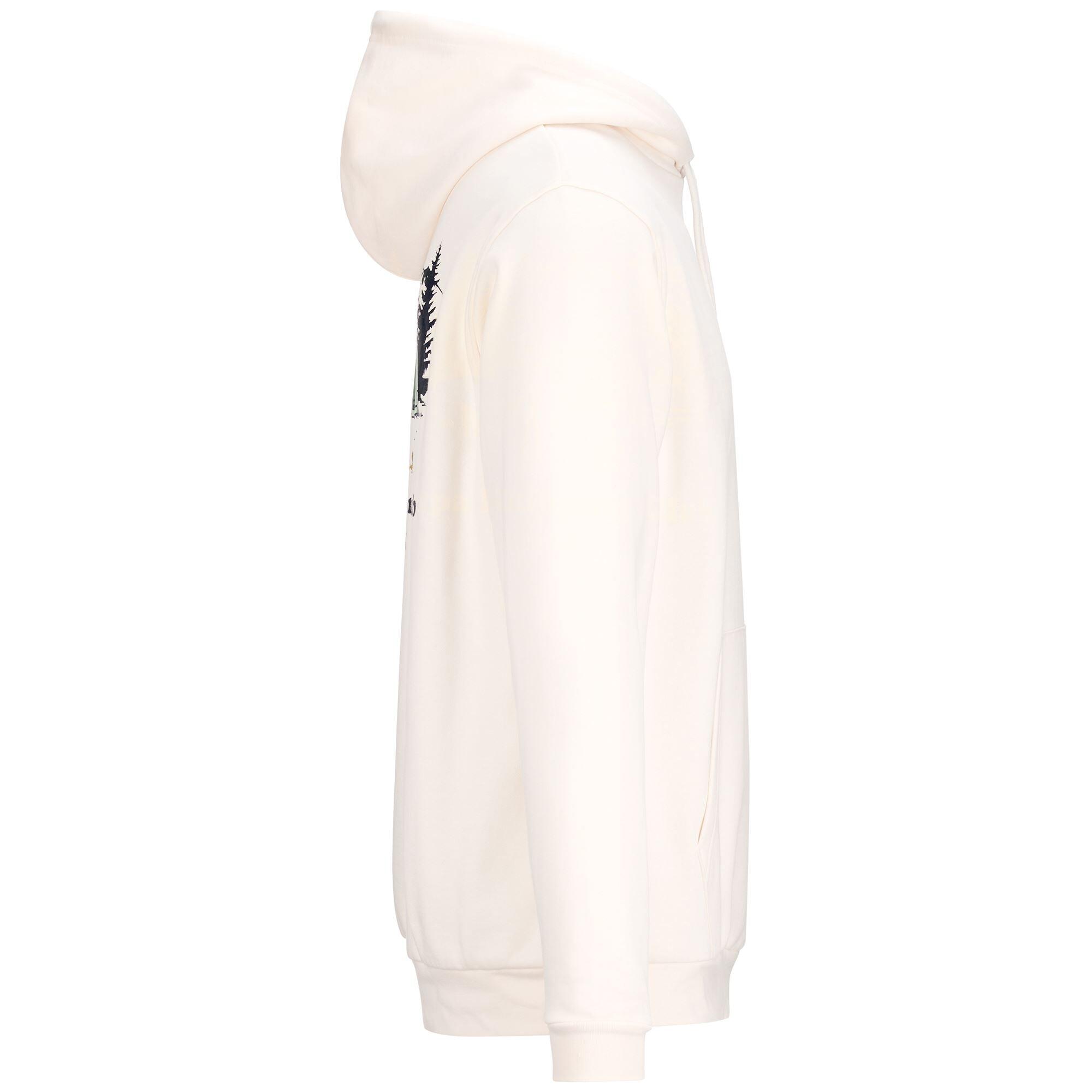 Felpa da uomo in cotone bianco da sport street 2/5