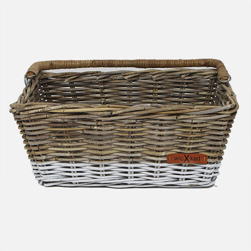 Cesta de Compras Gris con Base Blanca 2/3