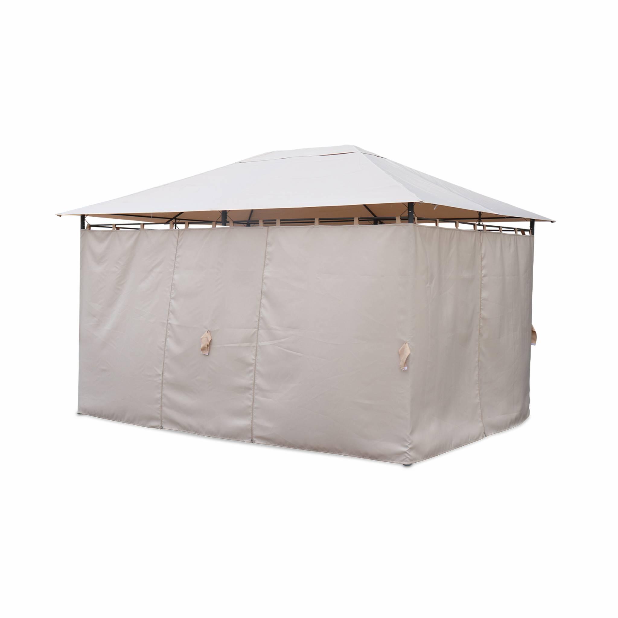 Tonnelle 3x4 m - Divio, Pergola avec rideaux  | sweeek 3/5