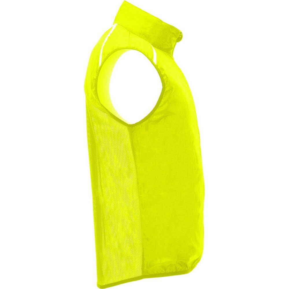 Jannu lichtgewicht hardloop bodywarmer voor volwassenen (Fluro Geel) 3/4
