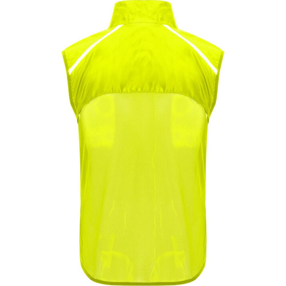 Jannu lichtgewicht hardloop bodywarmer voor volwassenen (Fluro Geel) 2/4