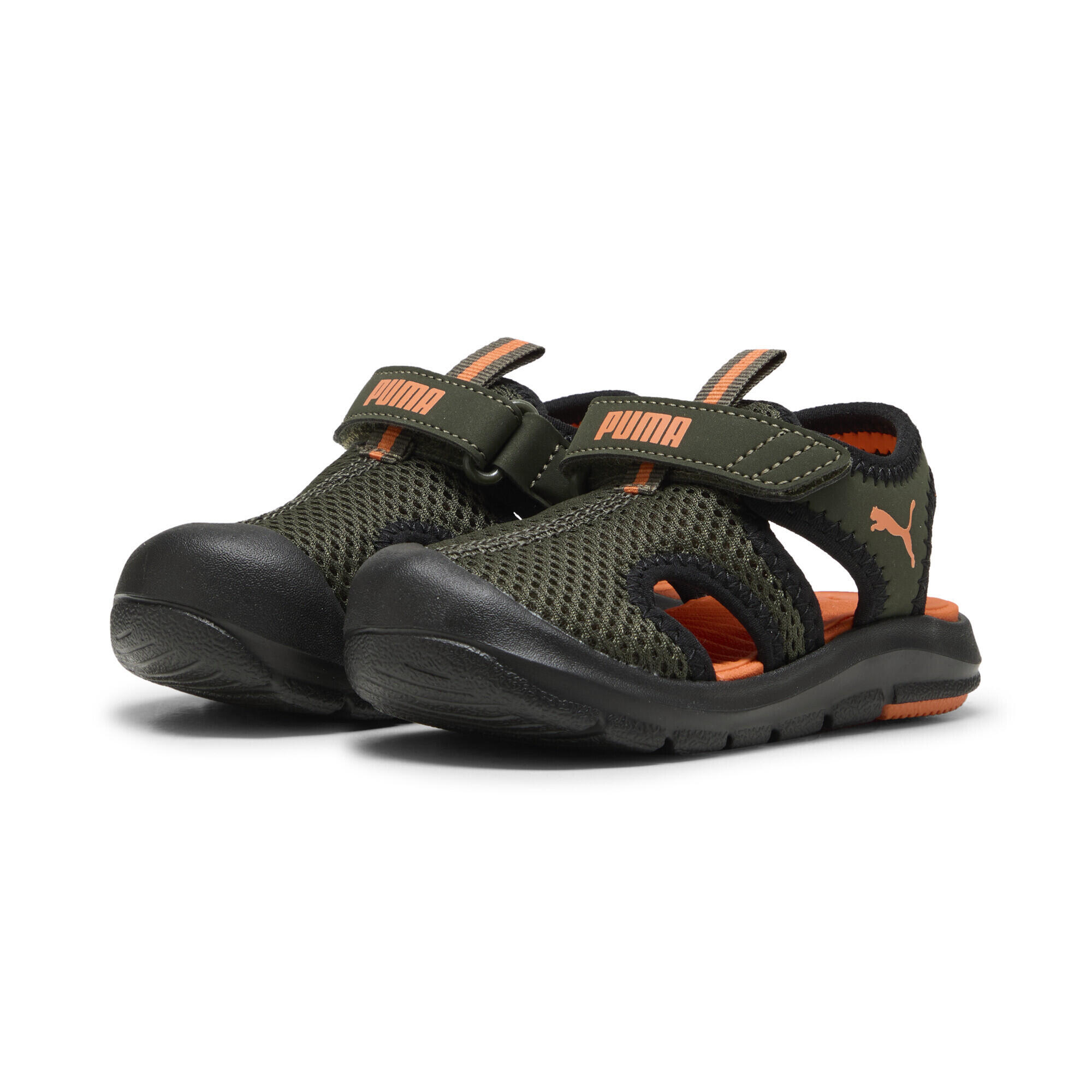 Fun Racer Mesh Sandalen Klein Kinder PUMA Dark Olive Rickie Orange Black Green 2/7