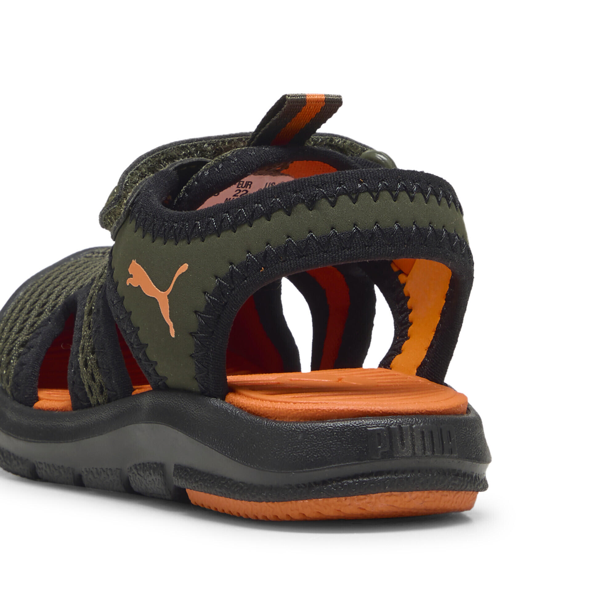 Fun Racer Mesh Sandalen Klein Kinder PUMA Dark Olive Rickie Orange Black Green 4/7