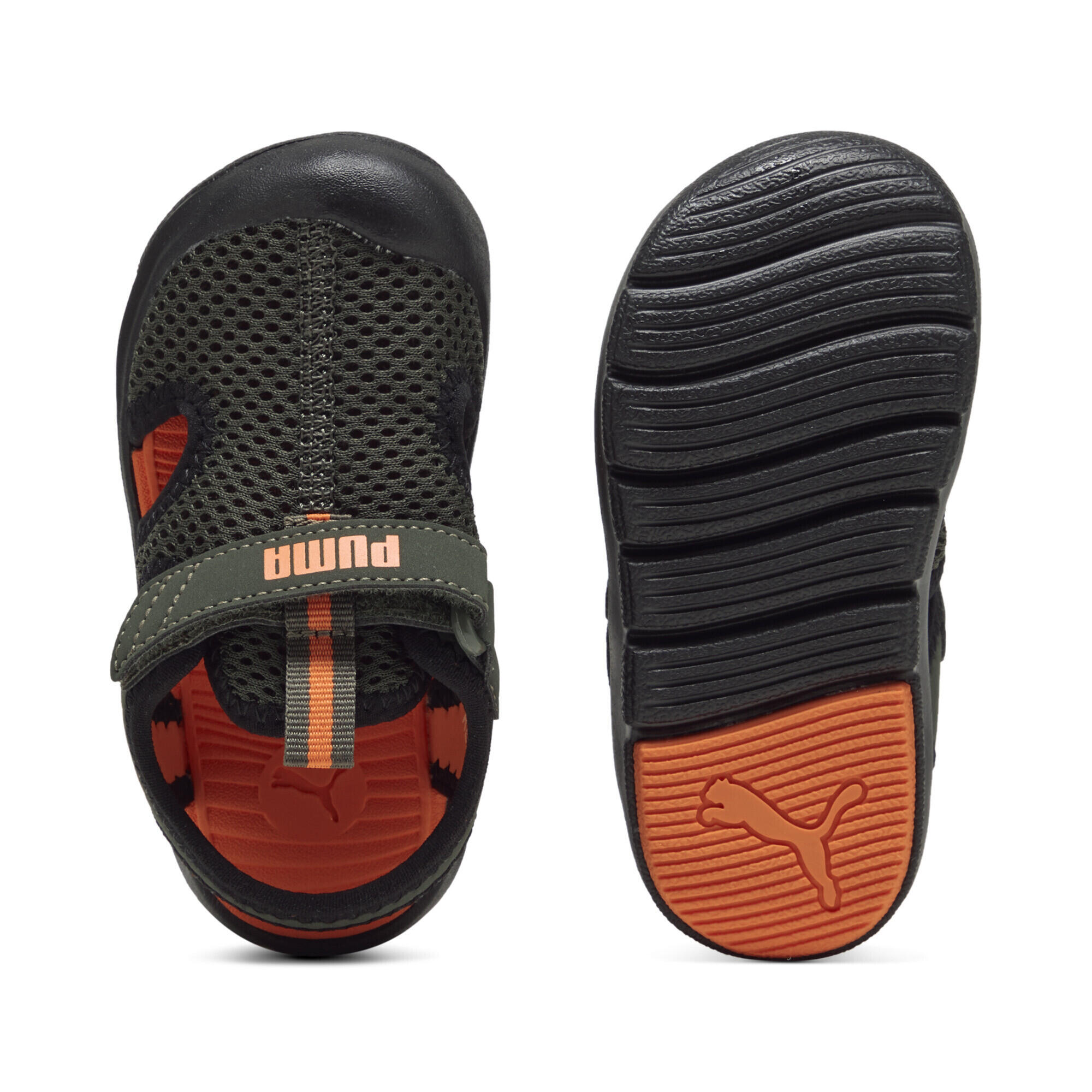 Fun Racer Mesh Sandalen Klein Kinder PUMA Dark Olive Rickie Orange Black Green 6/7