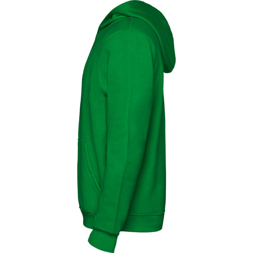 Felpa Con Cappuccio Con Coulisse Bambini Roly Urban Verde Kelly Bianco 3/4