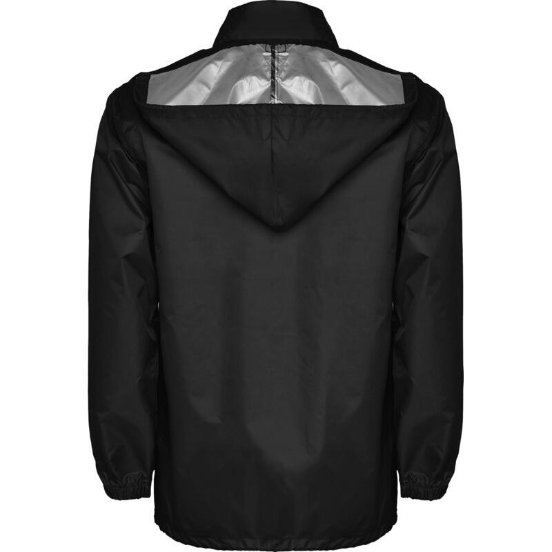Chaqueta Impermeable Escocia de Ligero para Adultos Unisex Negro Sólido 2/4