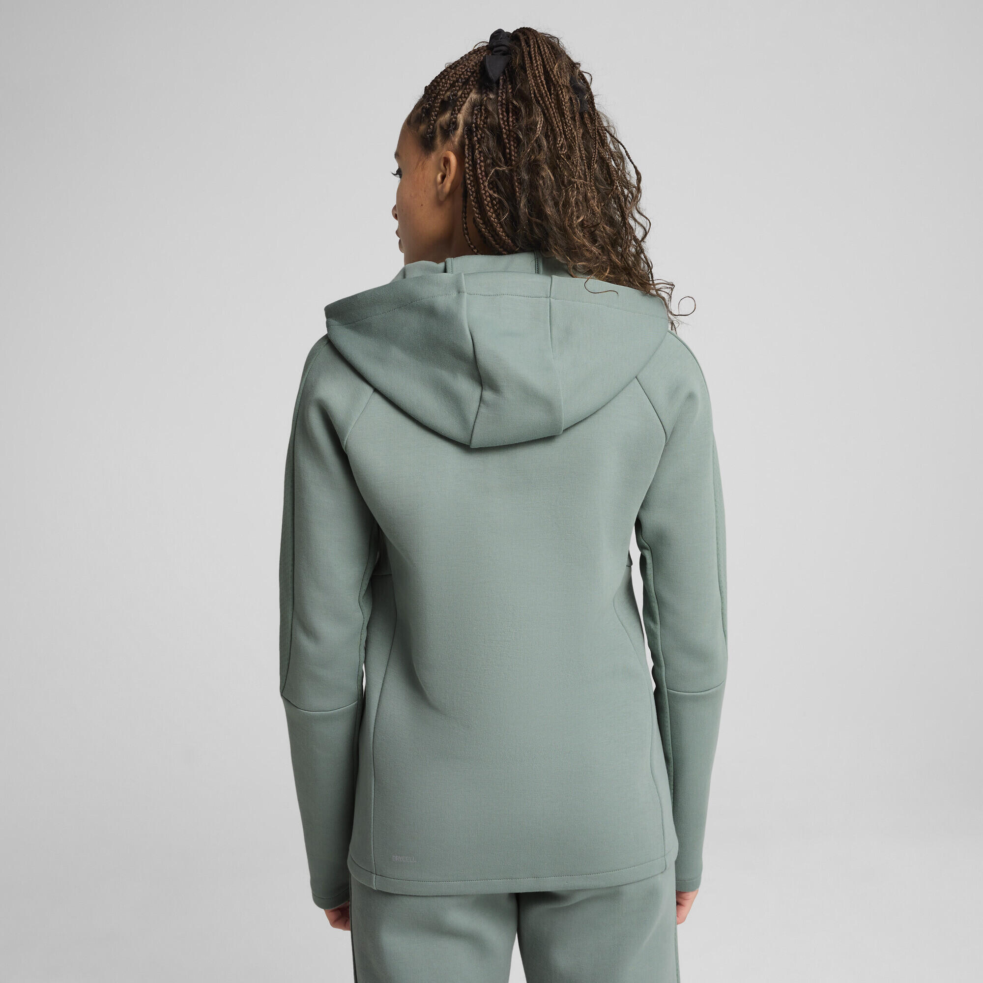 EVOSTRIPE hoodie met volledige rits voor dames PUMA Green Moon 5/7