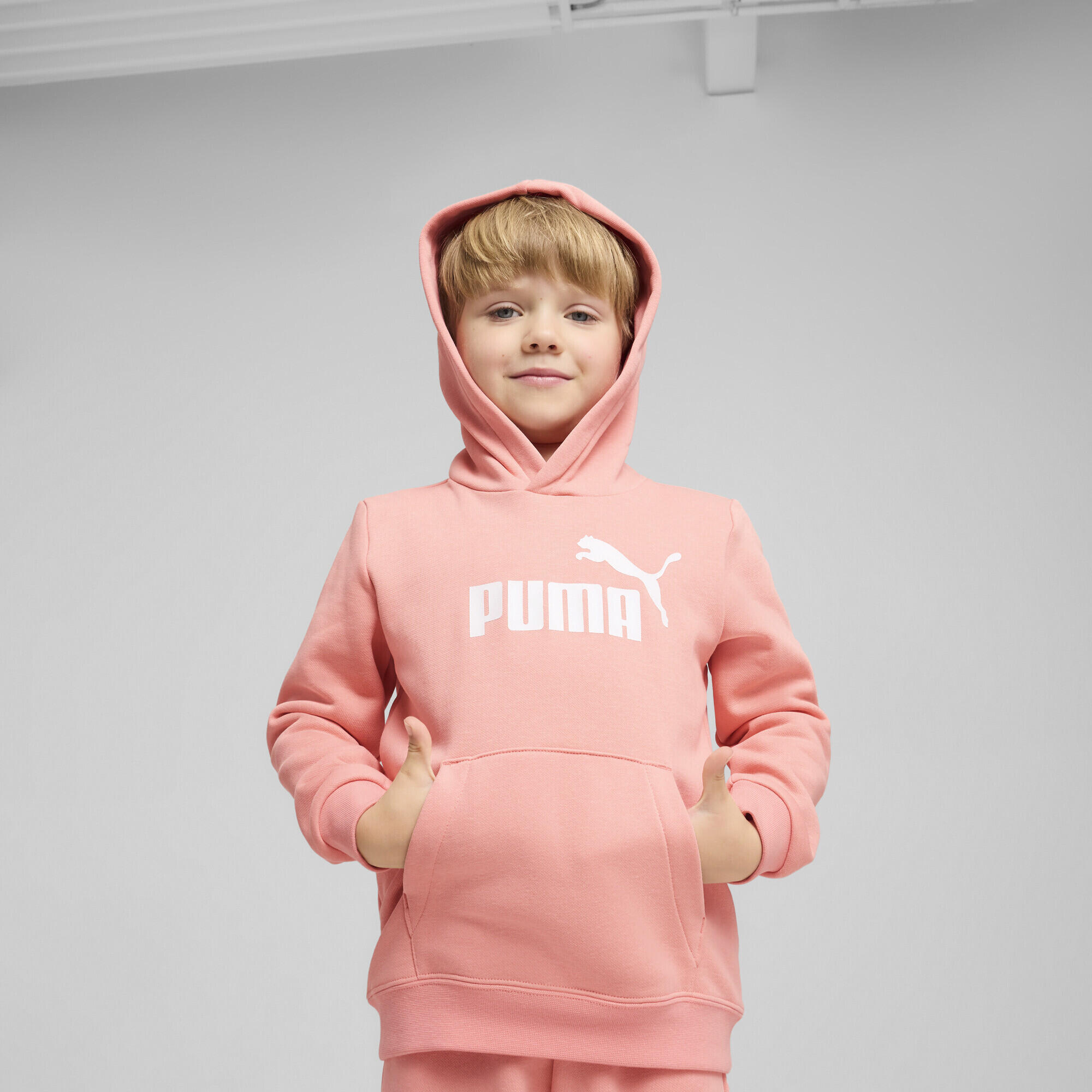 ESS No. 1 Logo Fleece-Hoodie Jungen PUMA Pink Fruit 2/11